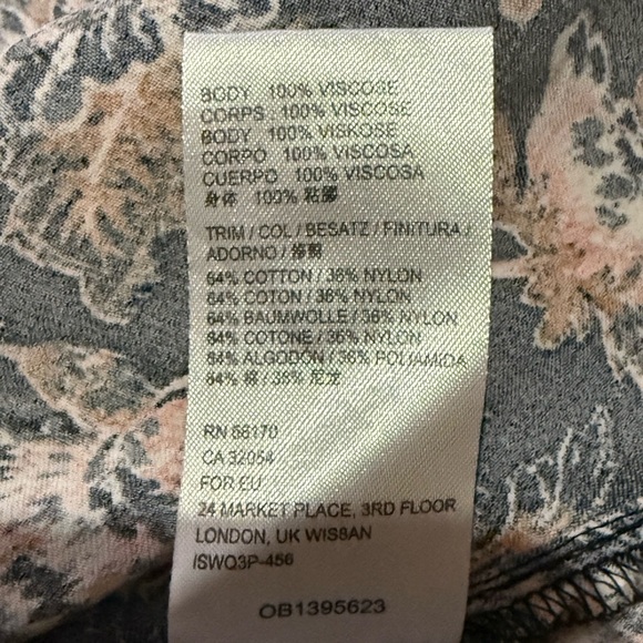 Free People black and tanRuched Ruffled Mini Dress - Picture 6 of 8